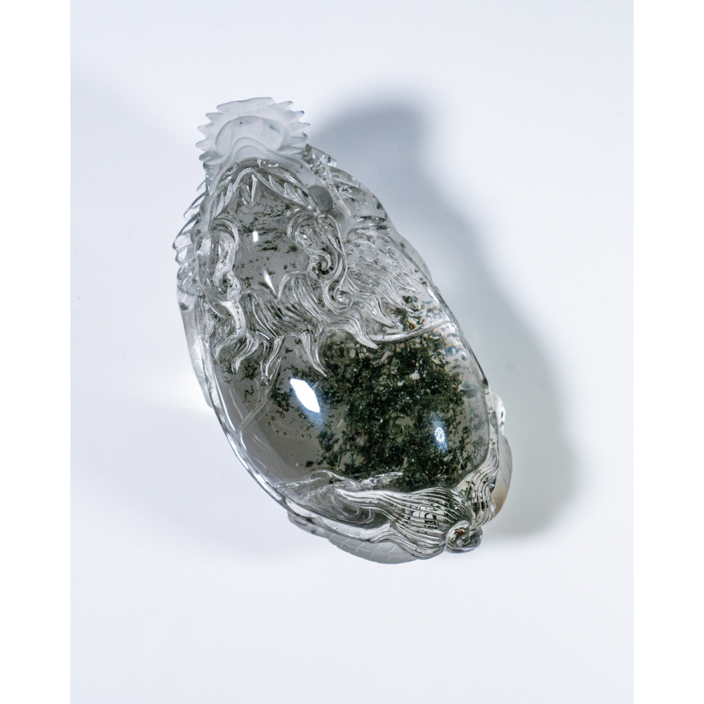 精品-透體綠幽靈動態龍龜-細節圖3