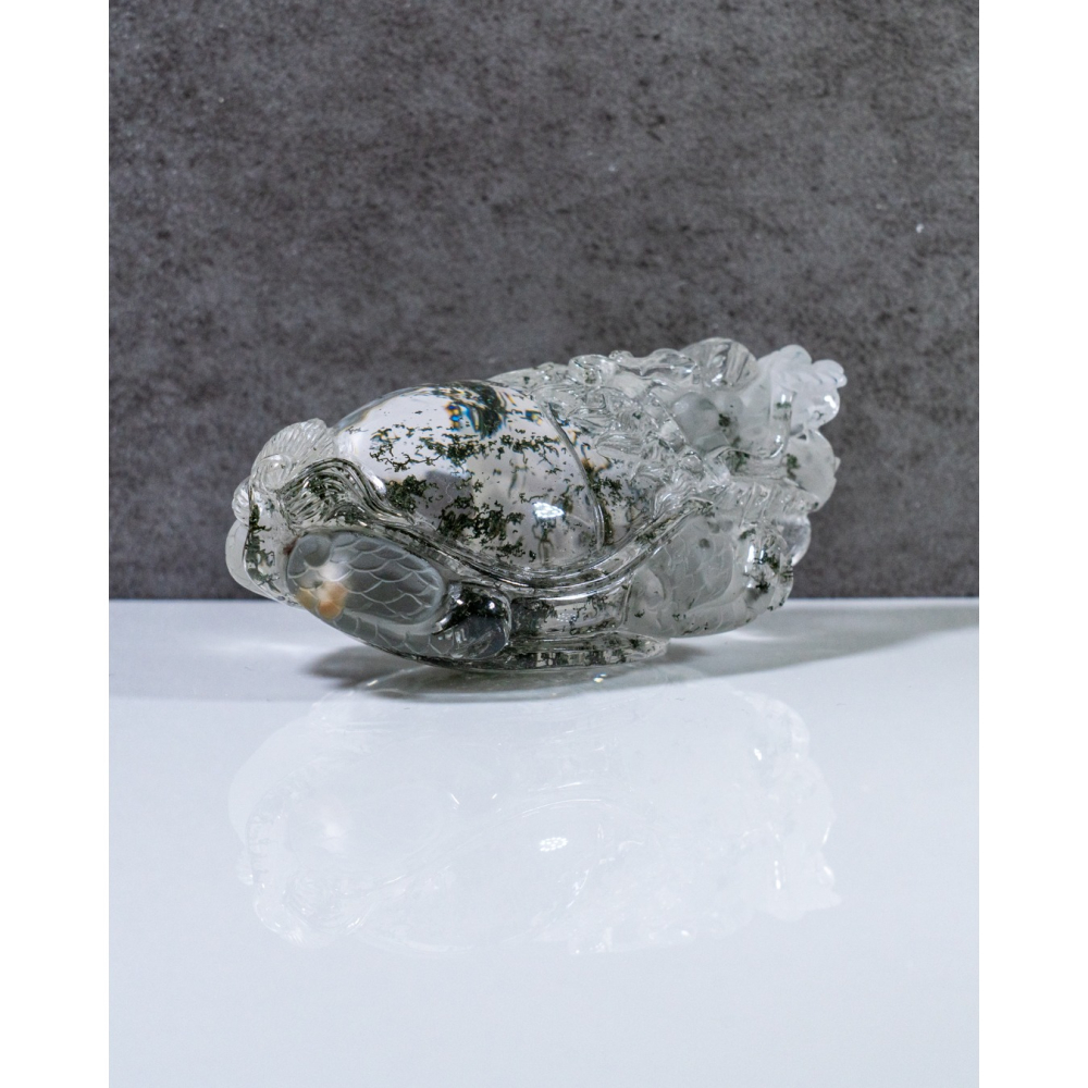 精品-透體綠幽靈動態龍龜-細節圖5