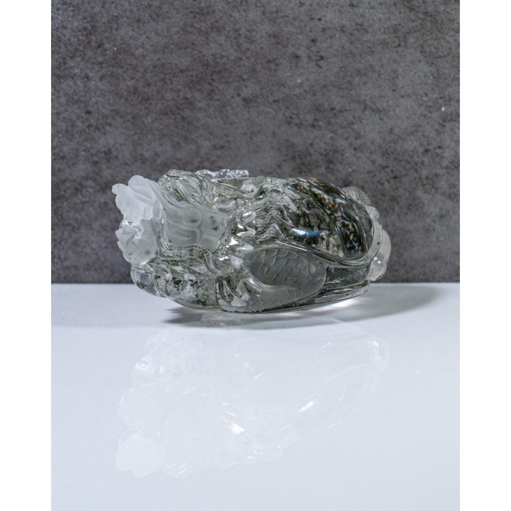 精品-透體綠幽靈動態龍龜-細節圖8