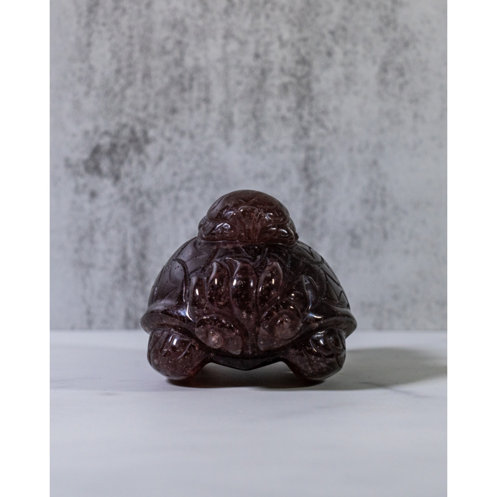 草莓晶母子龍龜-細節圖4