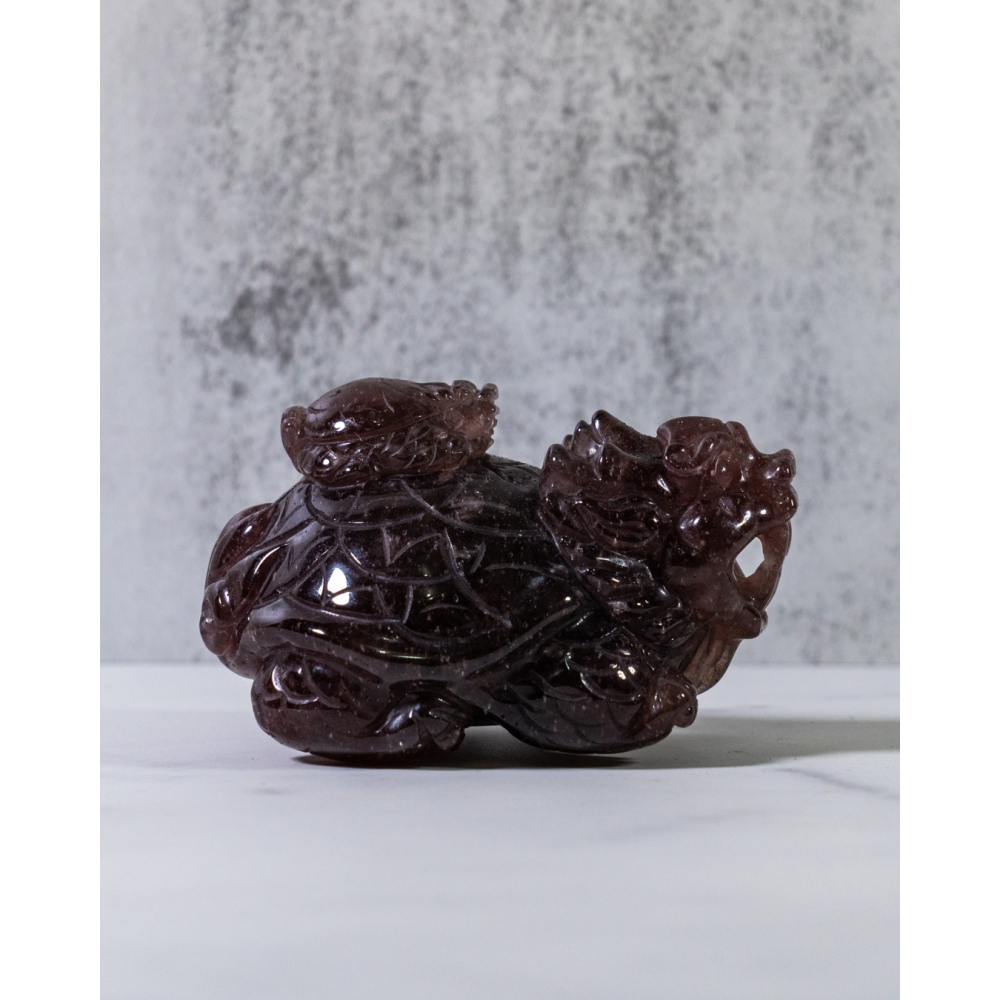 草莓晶母子龍龜-細節圖7