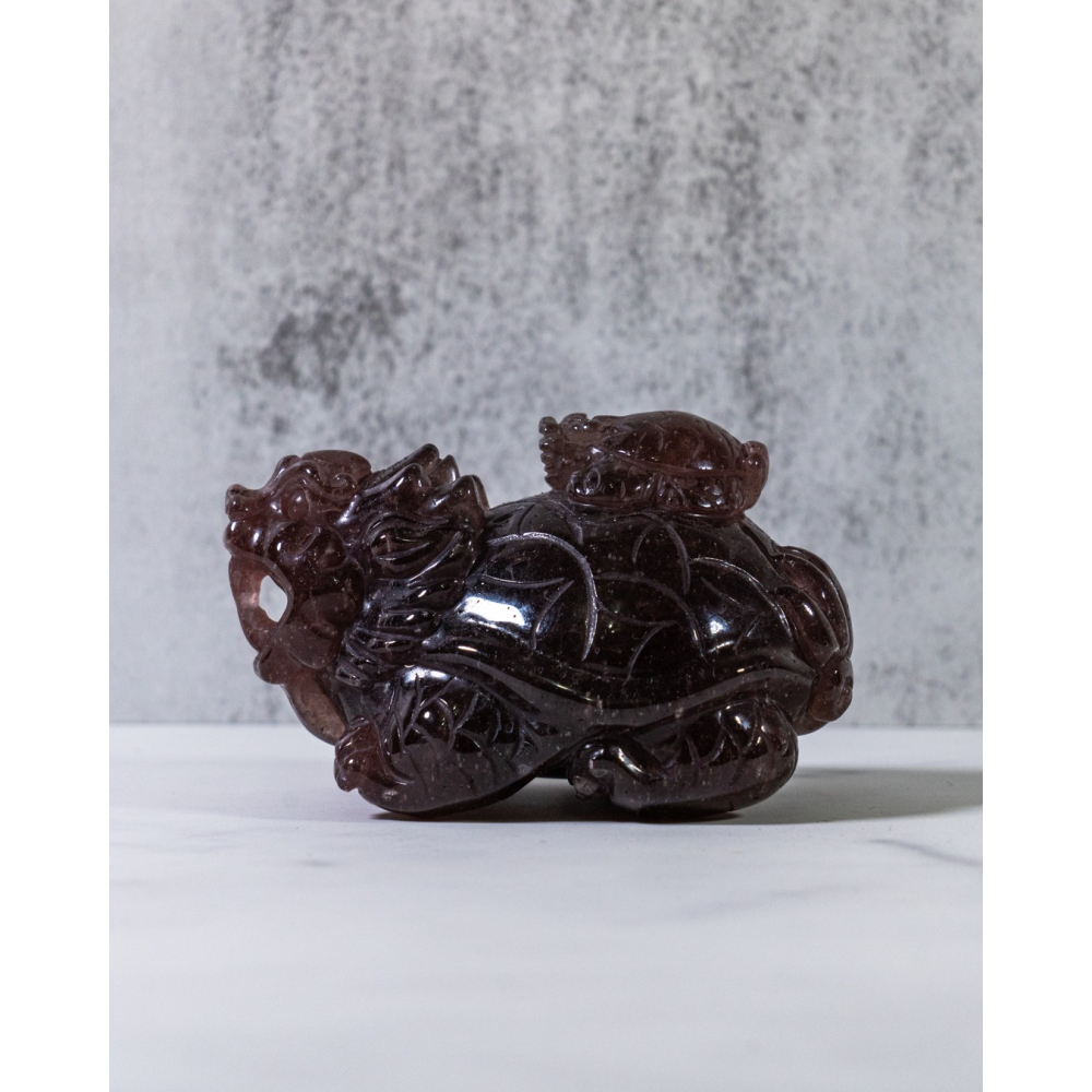 草莓晶母子龍龜-細節圖8