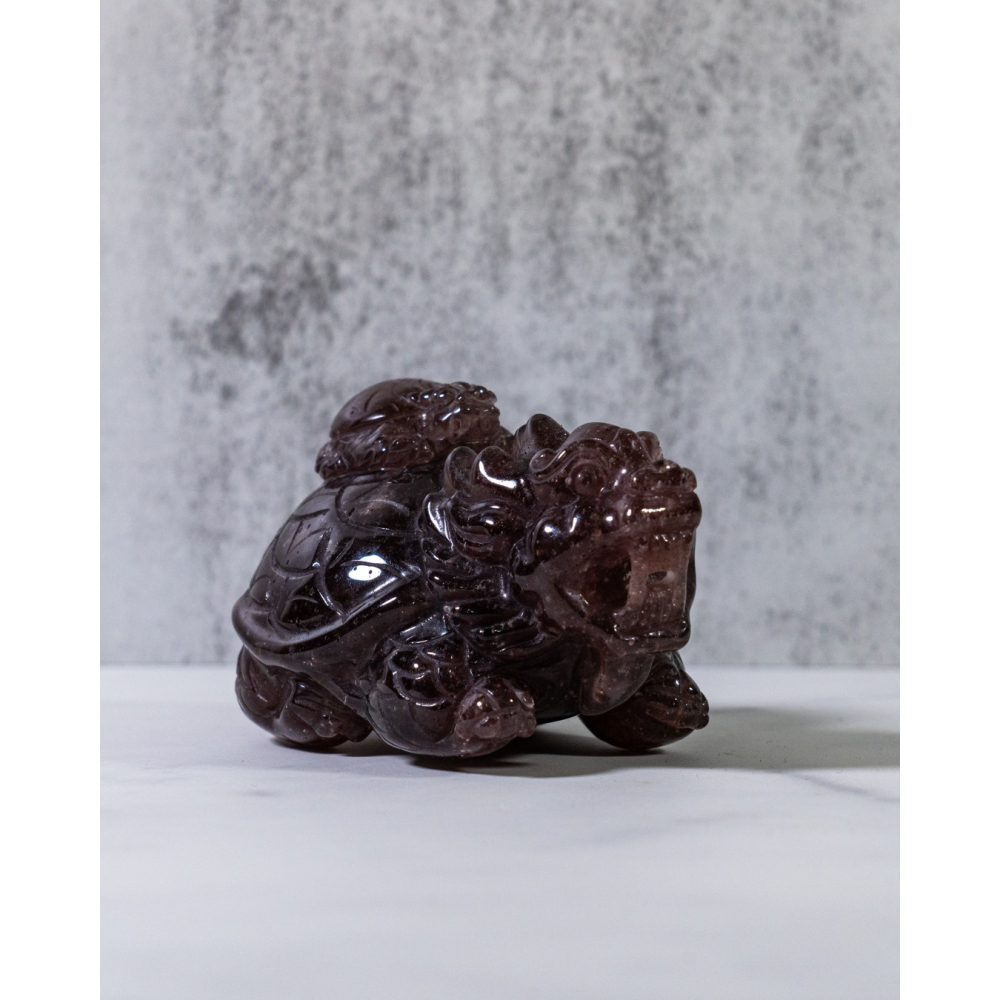 草莓晶母子龍龜-細節圖9