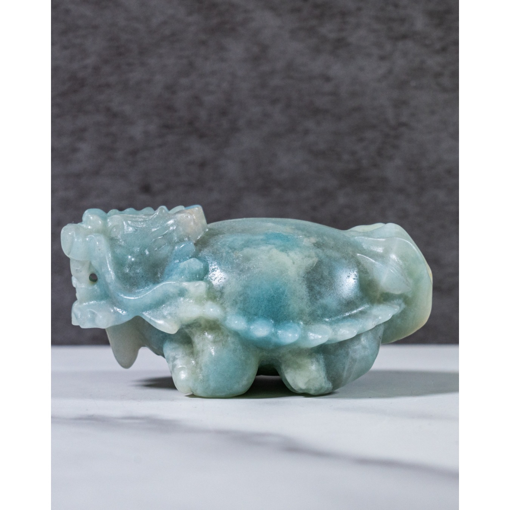藍方解石圓背龍龜-細節圖5