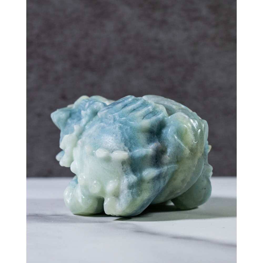 藍方解石背錢龍龜-細節圖2