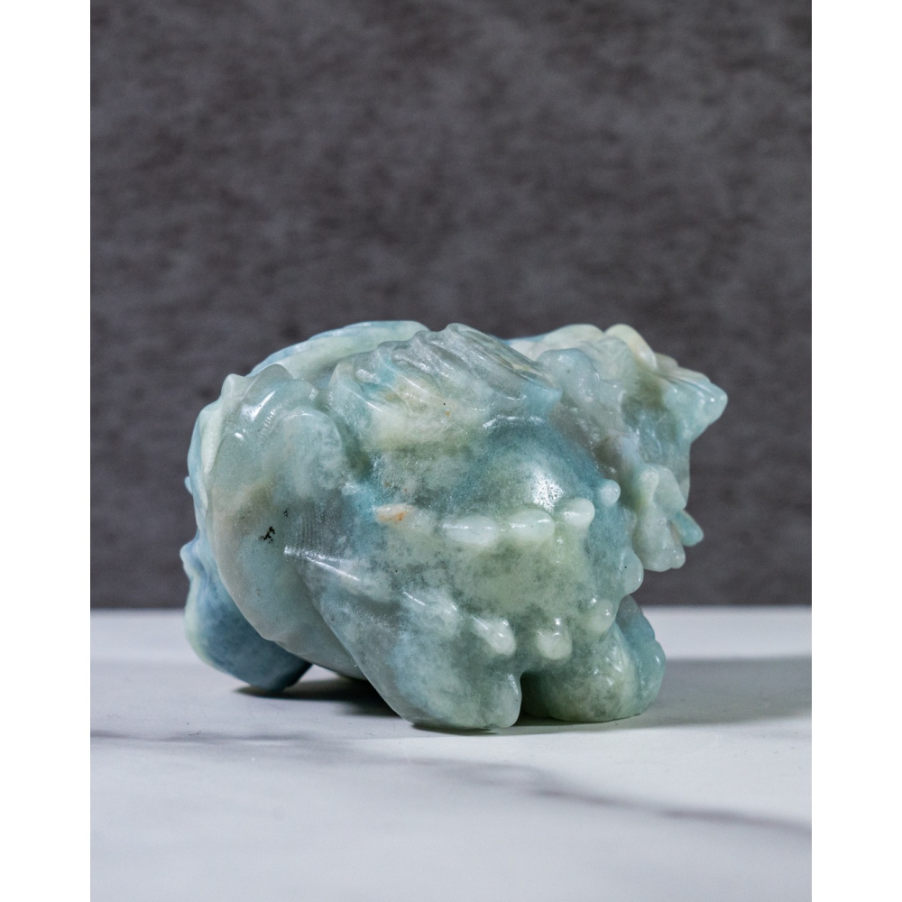 藍方解石背錢龍龜-細節圖3