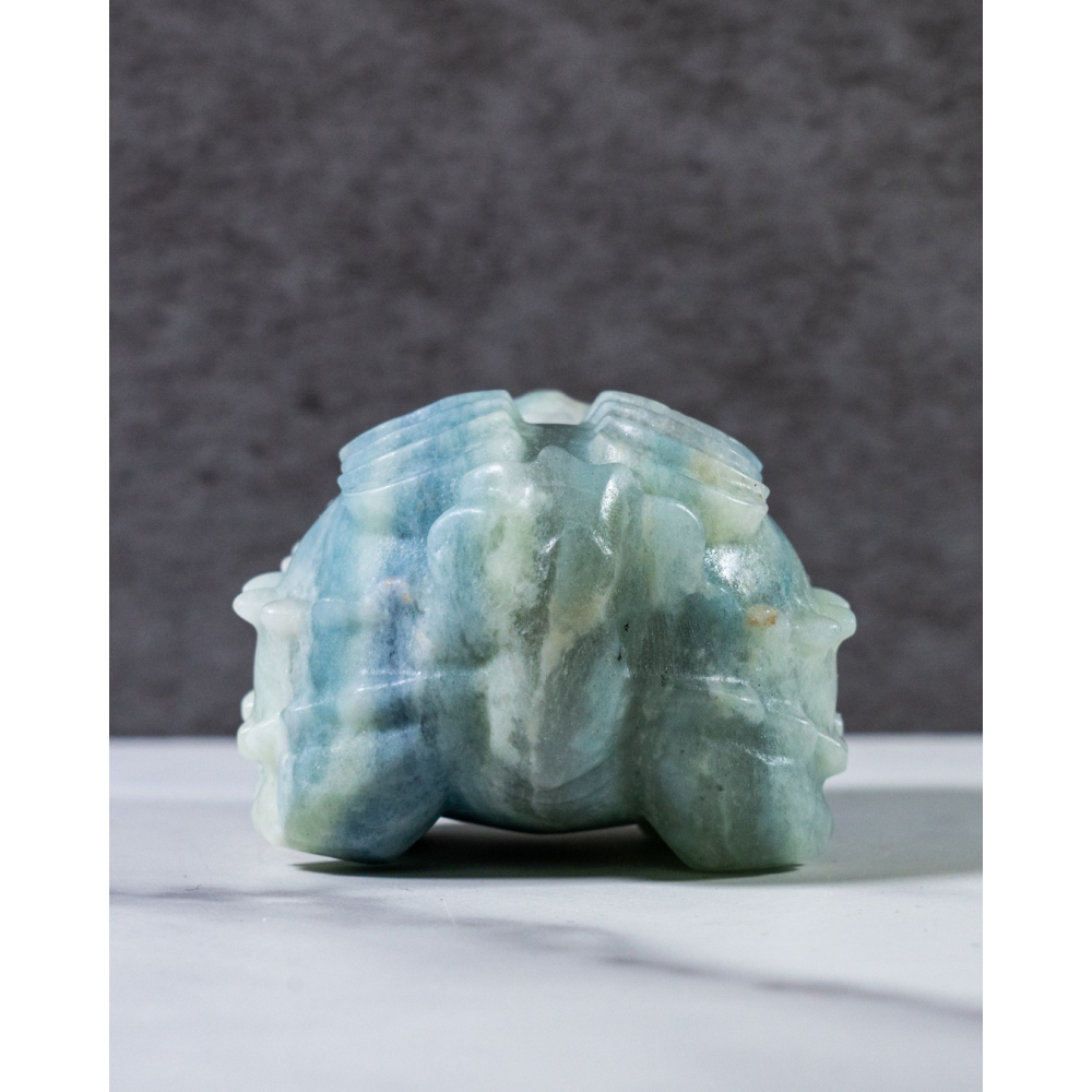 藍方解石背錢龍龜-細節圖4