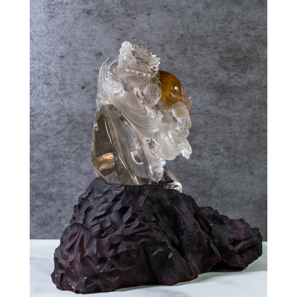 精品收藏等級-黃膠花動態水龍龜-細節圖4