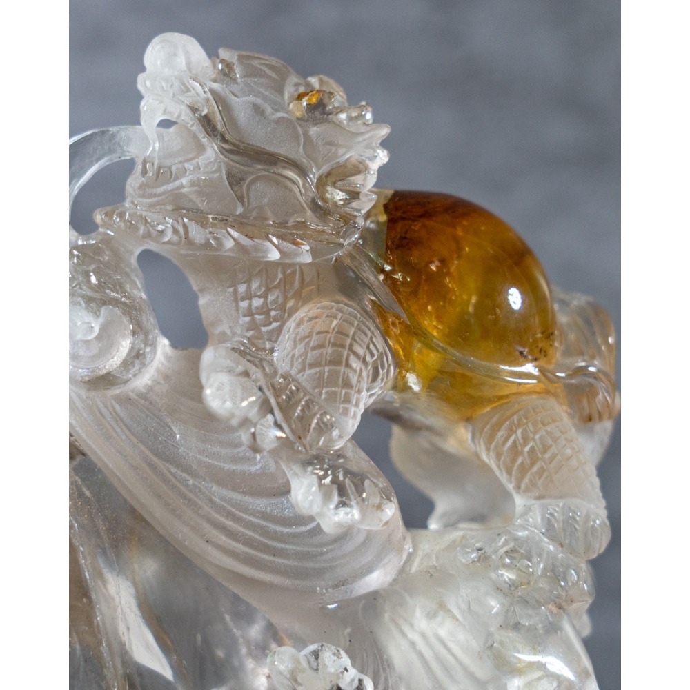 精品收藏等級-黃膠花動態水龍龜-細節圖6