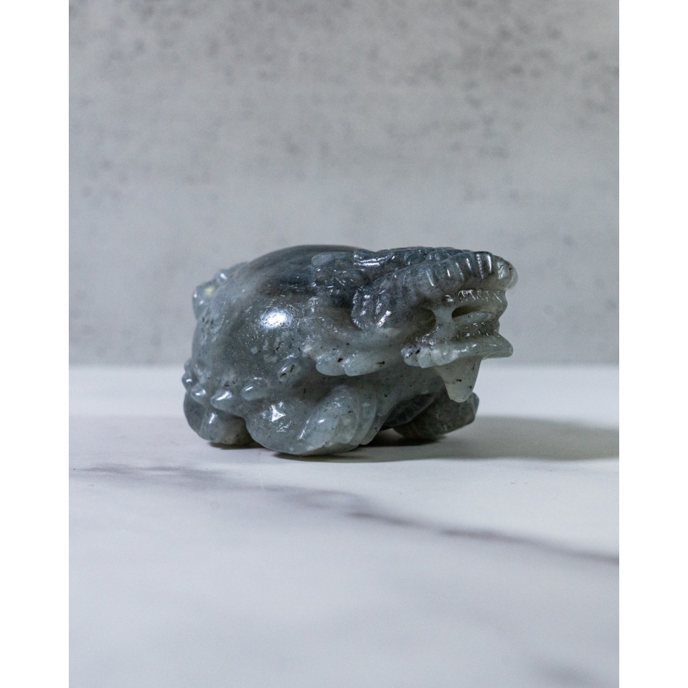 金橘光拉長石圓背龍龜-細節圖6