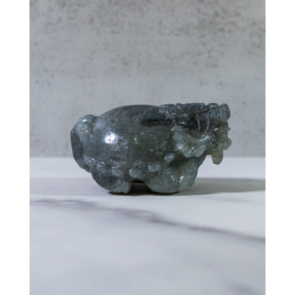 金橘光拉長石圓背龍龜-細節圖11