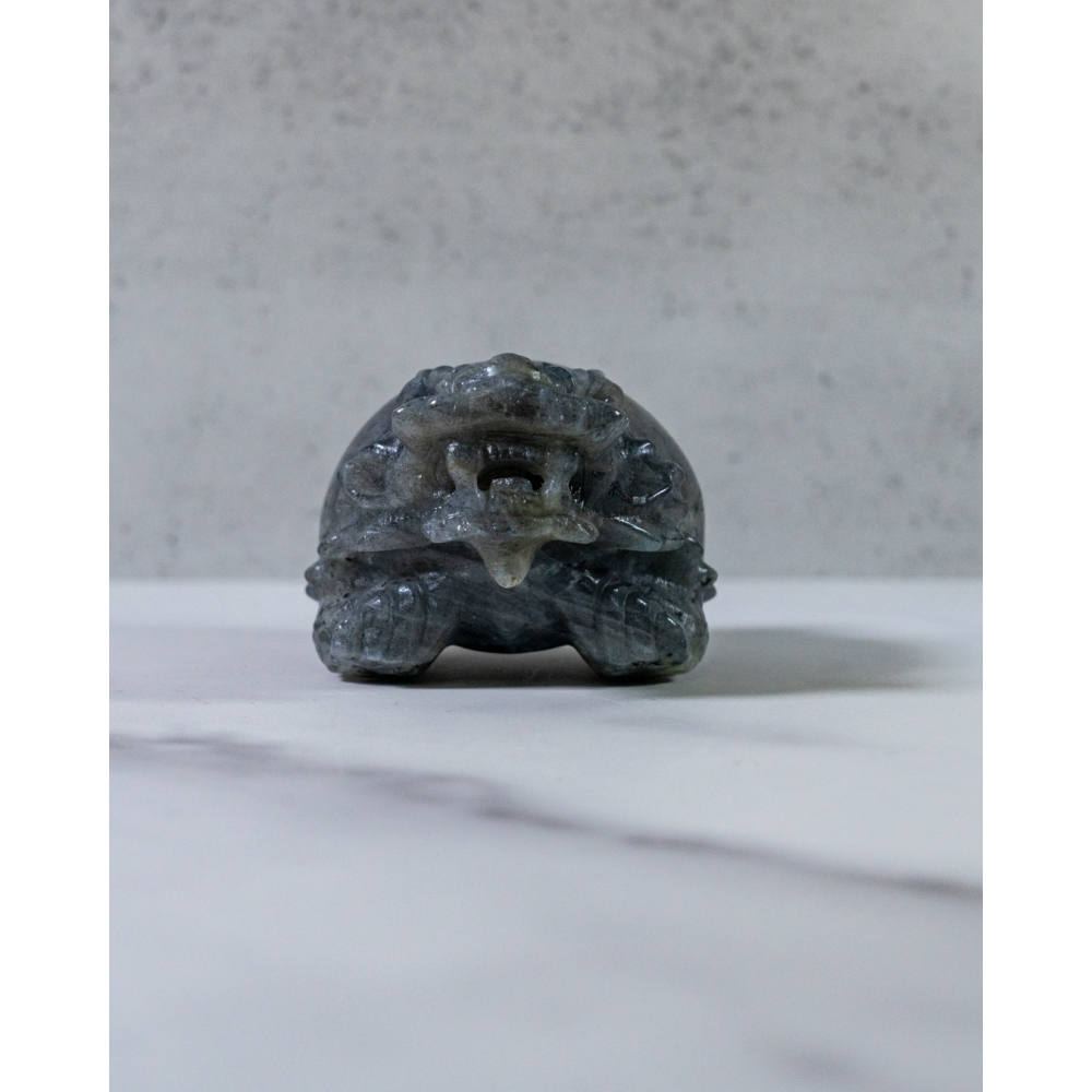 彩光拉長石圓背龍龜-細節圖8