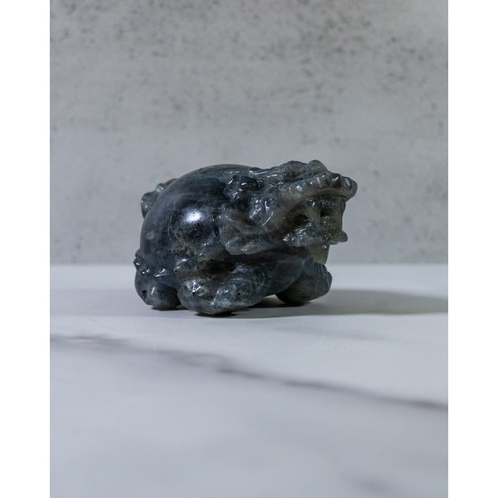 彩光拉長石圓背龍龜-細節圖9