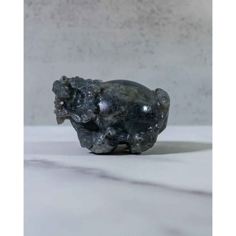 彩光拉長石圓背龍龜-細節圖10