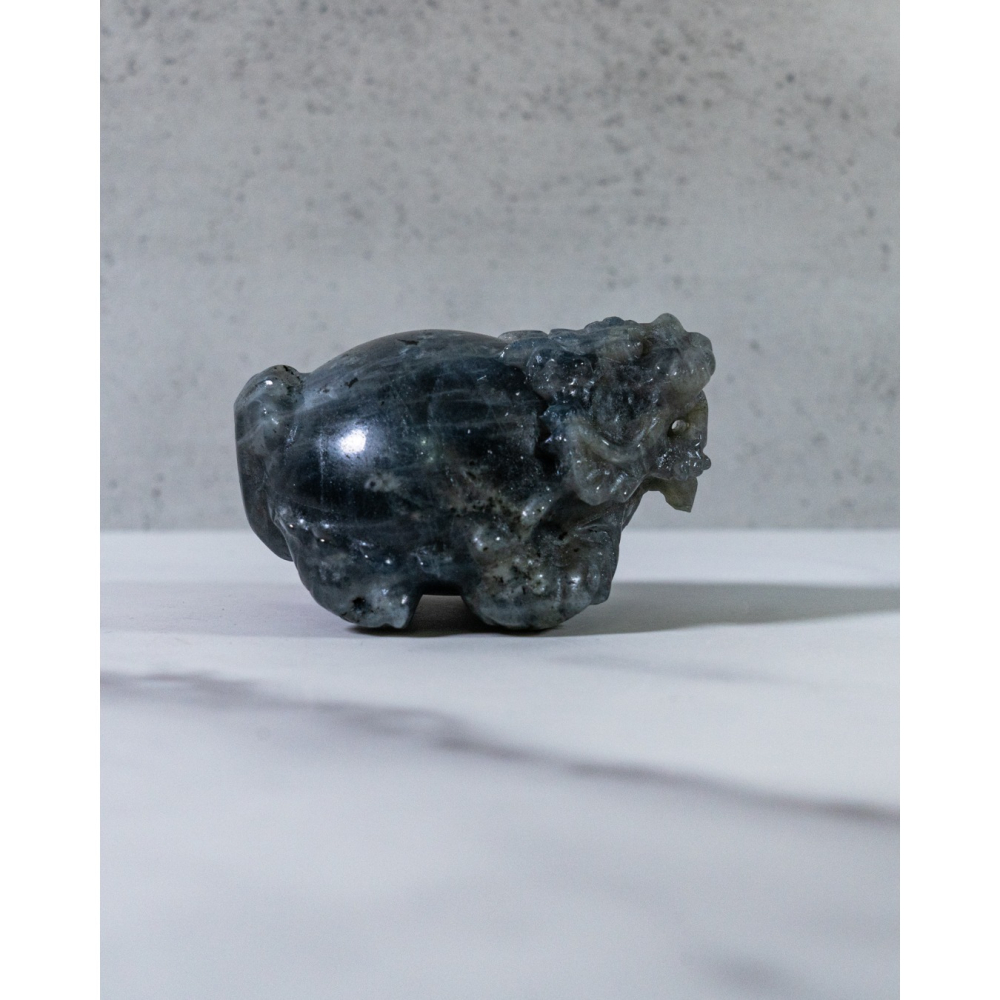 彩光拉長石圓背龍龜-細節圖11