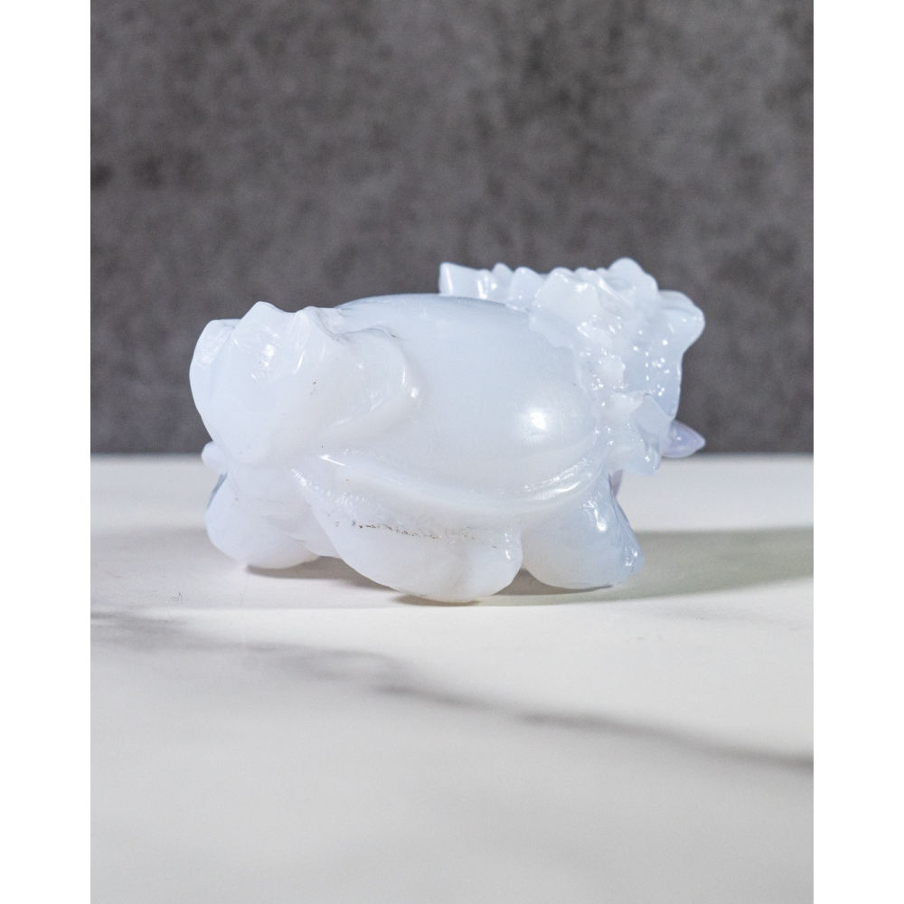 藍玉髓圓背龍龜-細節圖5