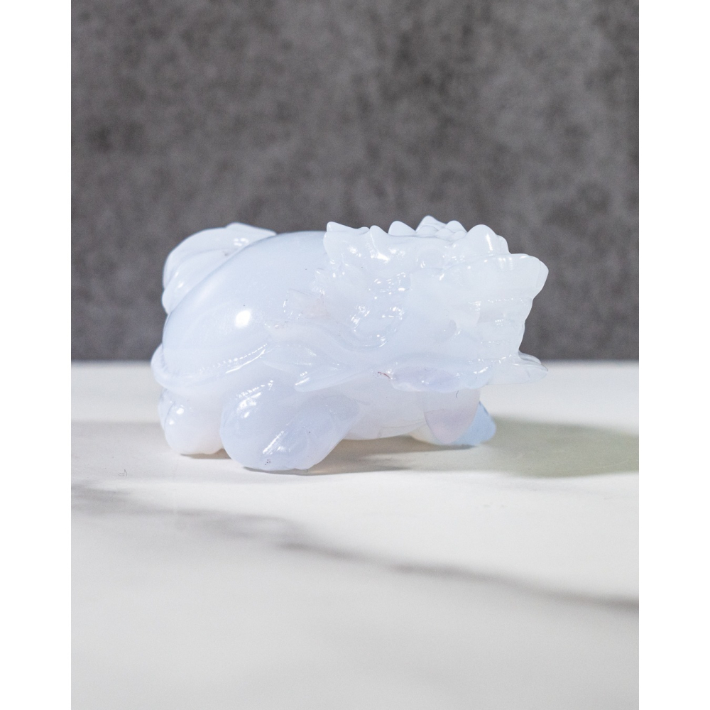 藍玉髓圓背龍龜-細節圖7