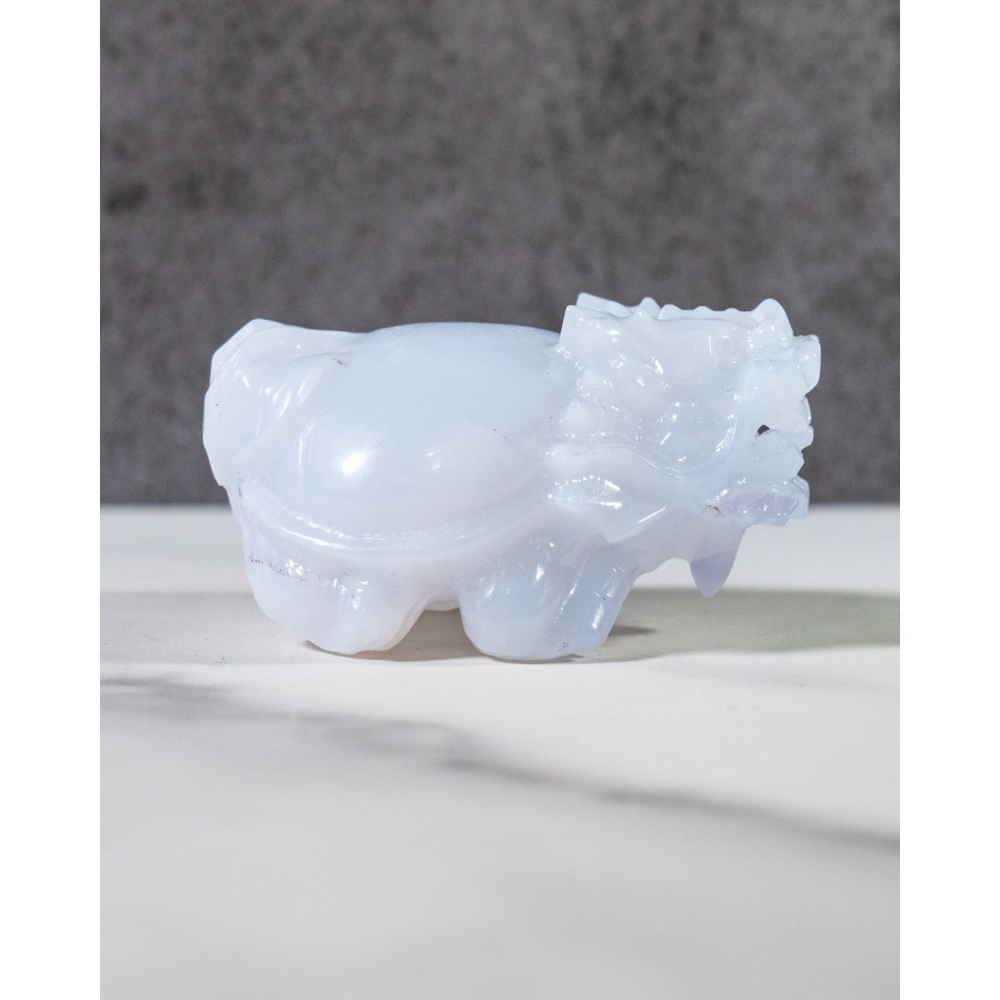 藍玉髓圓背龍龜-細節圖8