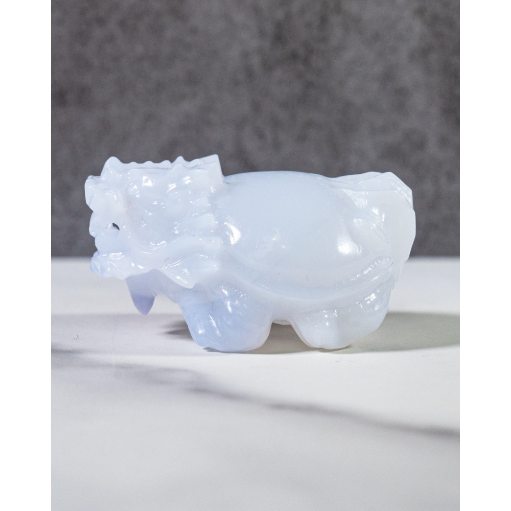 藍玉髓圓背龍龜-細節圖9