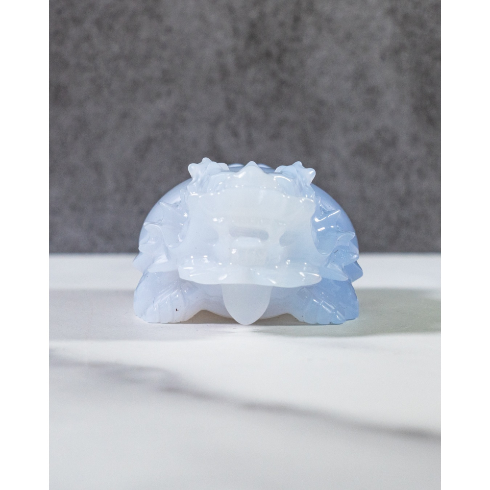 潤感漸層藍玉髓圓背龍龜-細節圖4