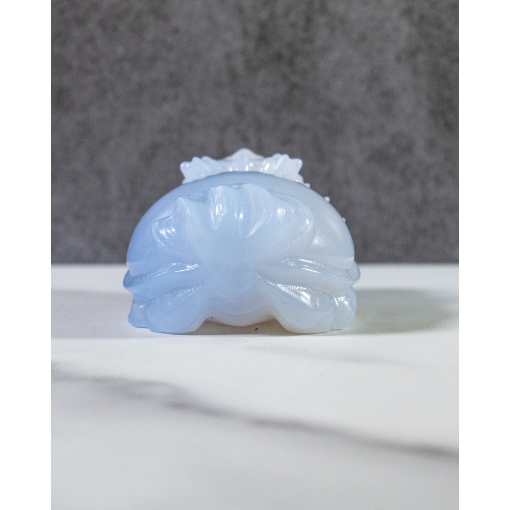 潤感漸層藍玉髓圓背龍龜-細節圖5