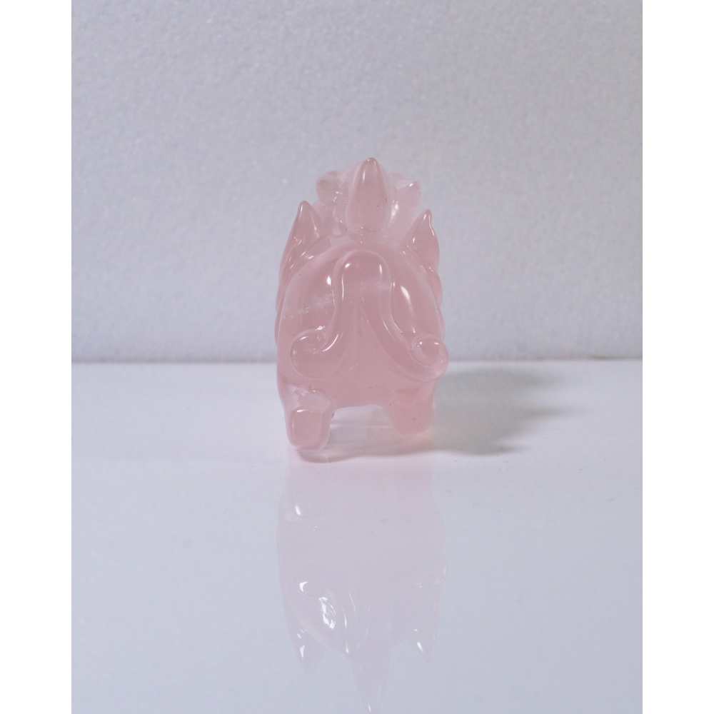 飛天透體粉晶動態貔貅-細節圖3