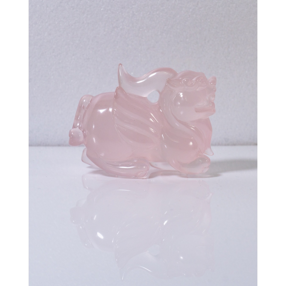 飛天透體粉晶動態貔貅-細節圖6