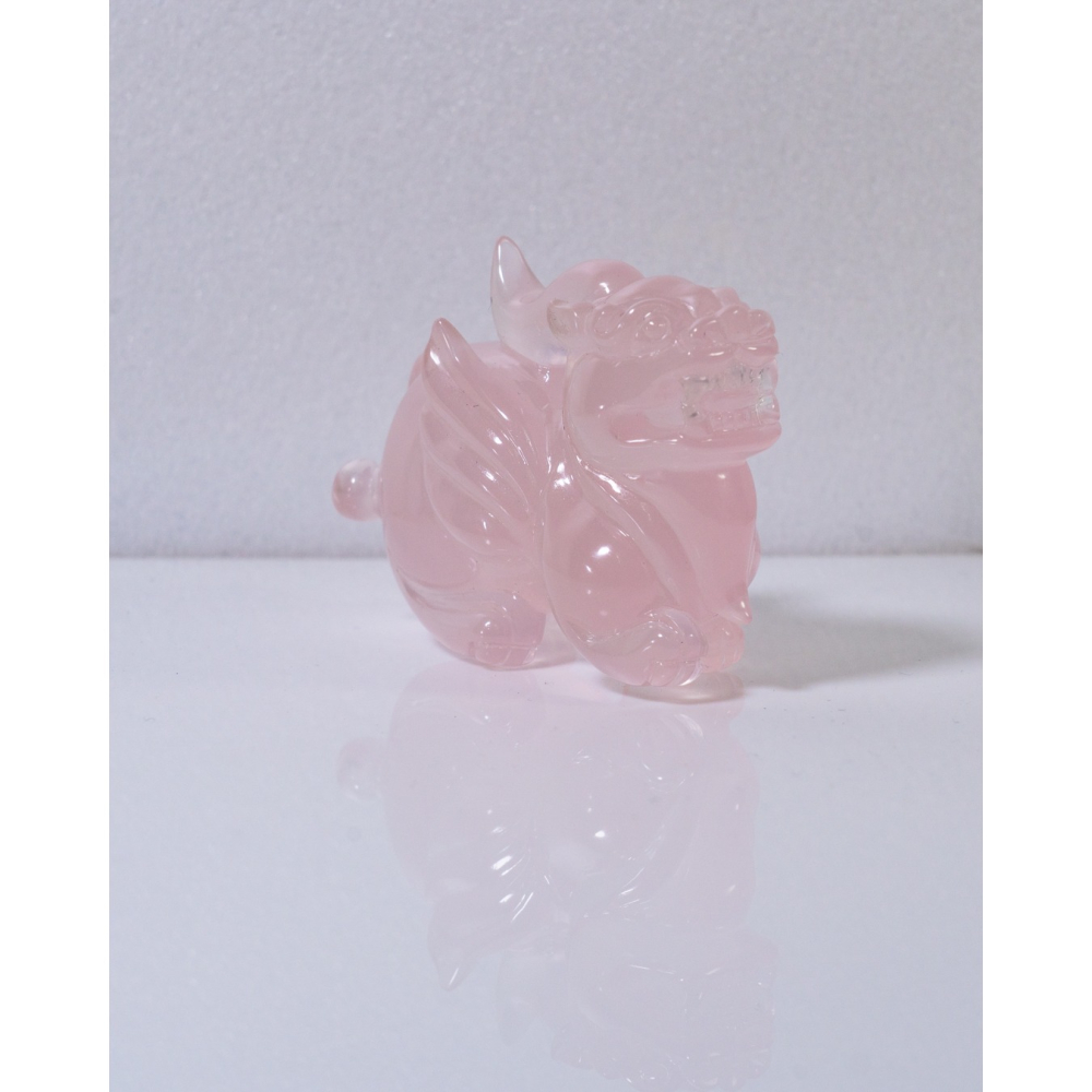 飛天透體粉晶動態貔貅-細節圖8