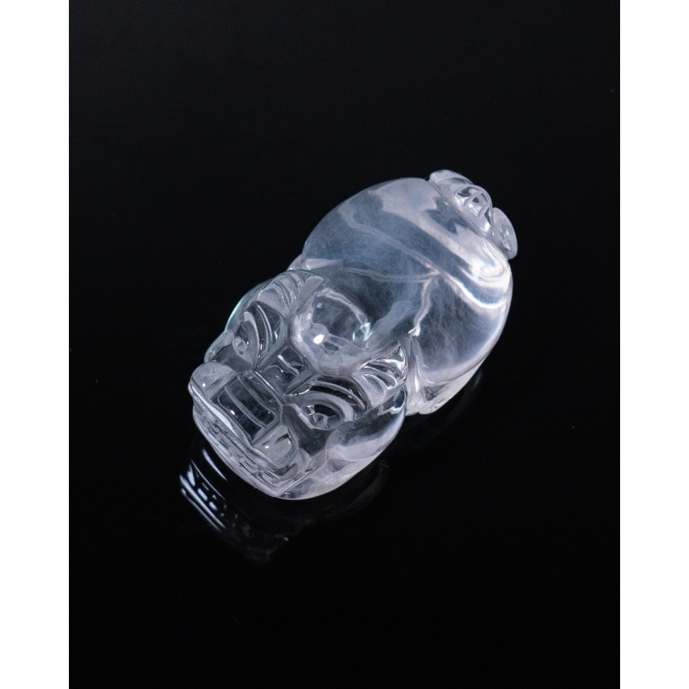 透亮白兔毛小貔貅-細節圖2