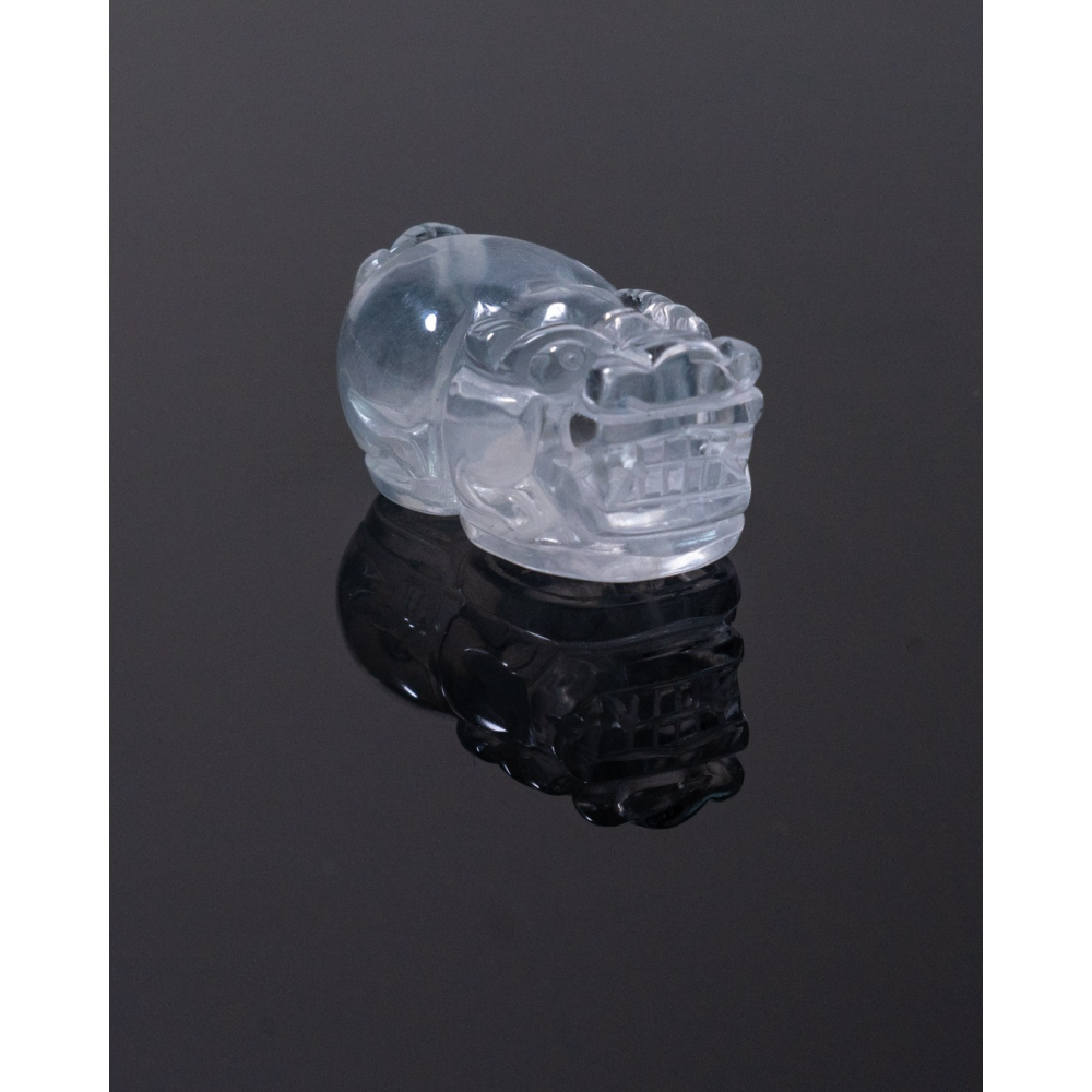 透亮白兔毛小貔貅-細節圖5