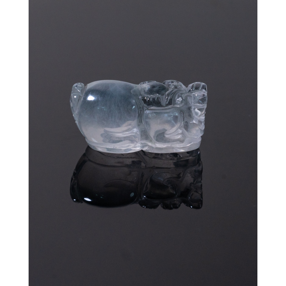 透亮白兔毛小貔貅-細節圖8