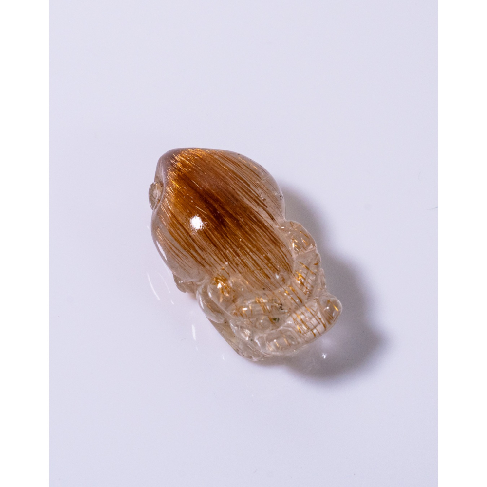 迷你型桃子屁屁精緻紅銅鈦晶貔貅-細節圖3