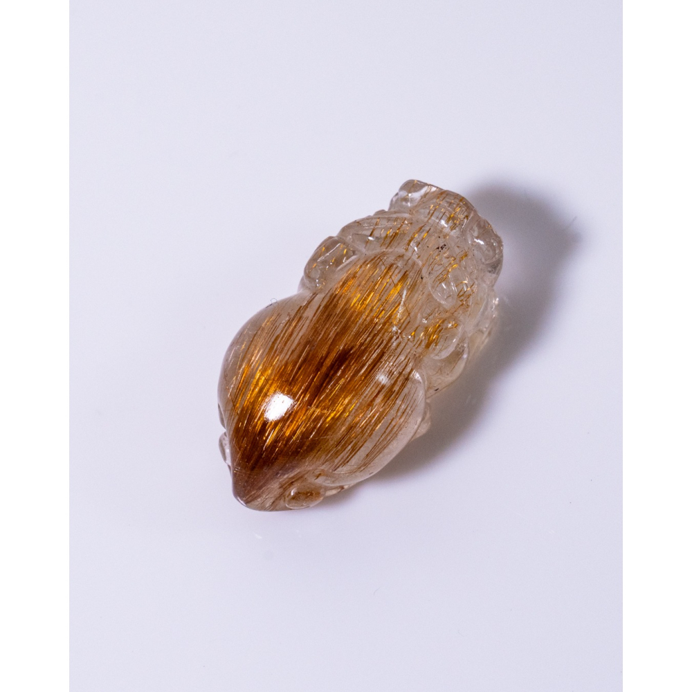 迷你型桃子屁屁精緻紅銅鈦晶貔貅-細節圖4