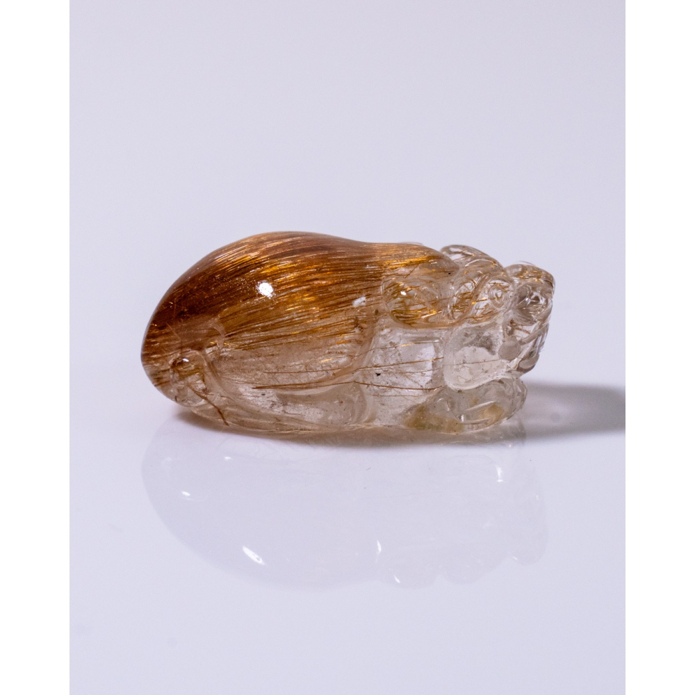 迷你型桃子屁屁精緻紅銅鈦晶貔貅-細節圖7