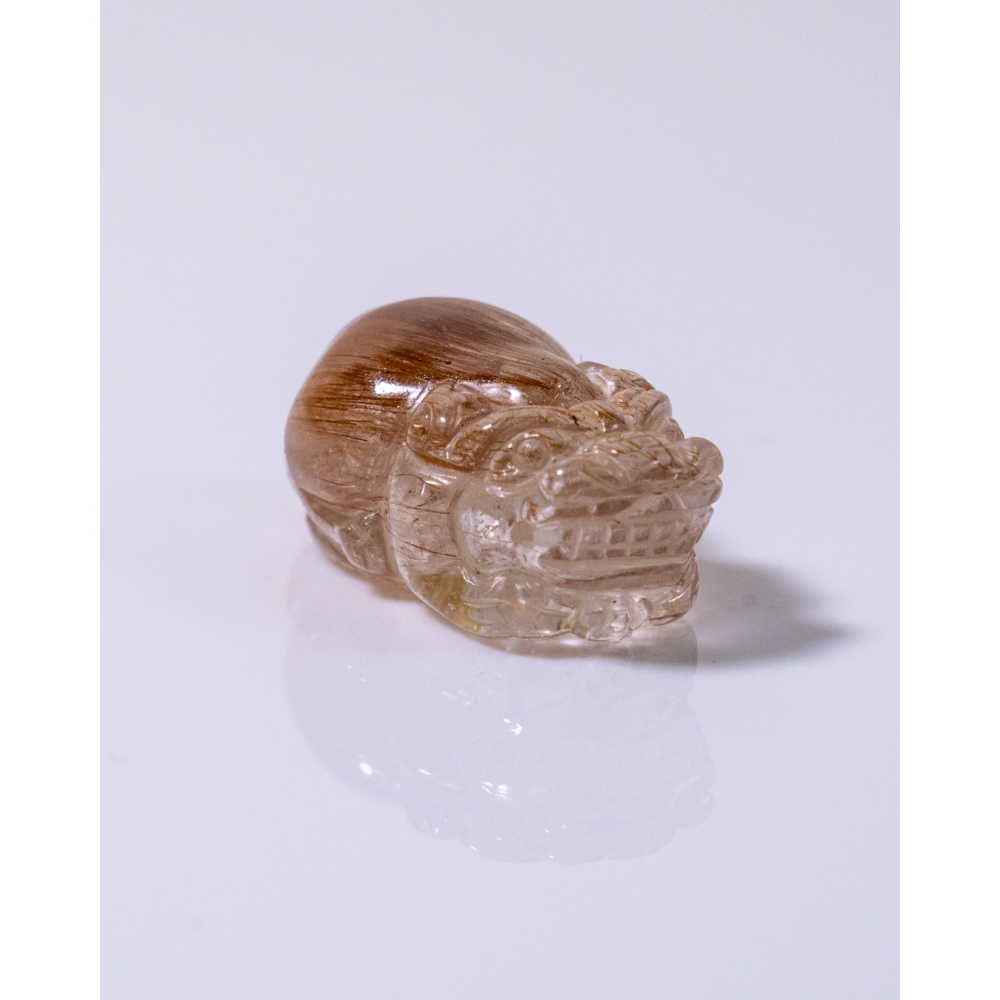 迷你型桃子屁屁精緻紅銅鈦晶貔貅-細節圖8