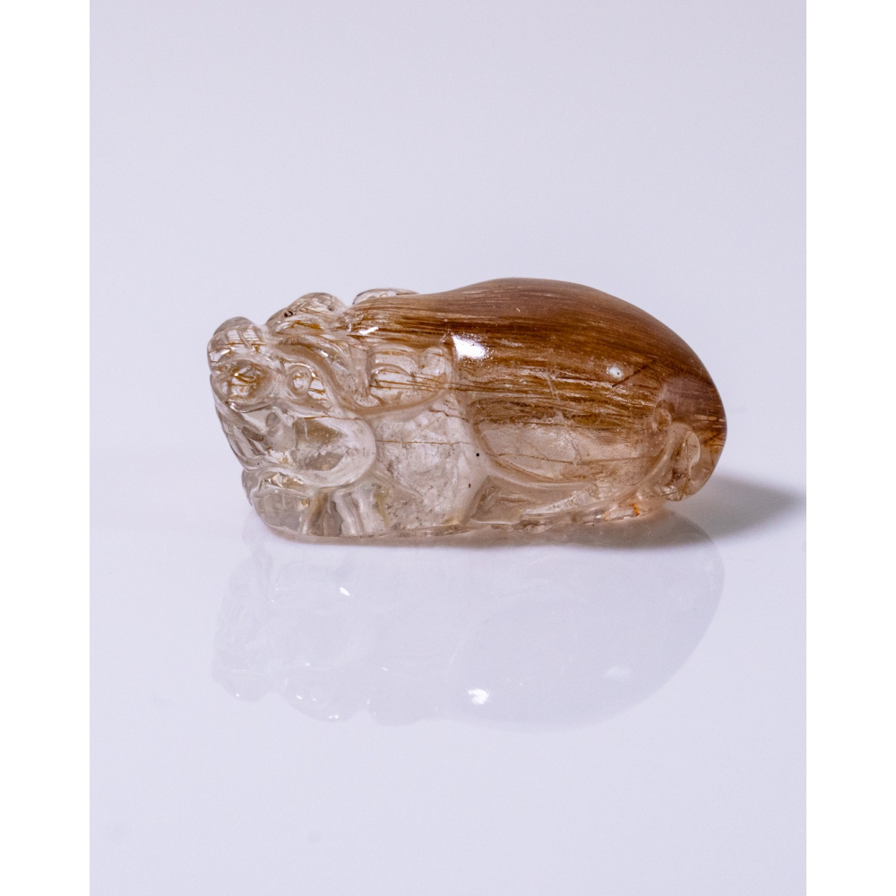 迷你型桃子屁屁精緻紅銅鈦晶貔貅-細節圖10