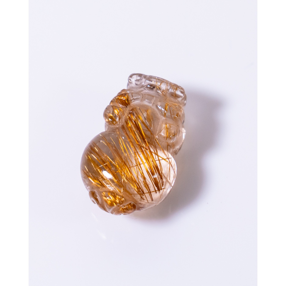 迷你型奢華紅銅鈦晶貔貅-細節圖3