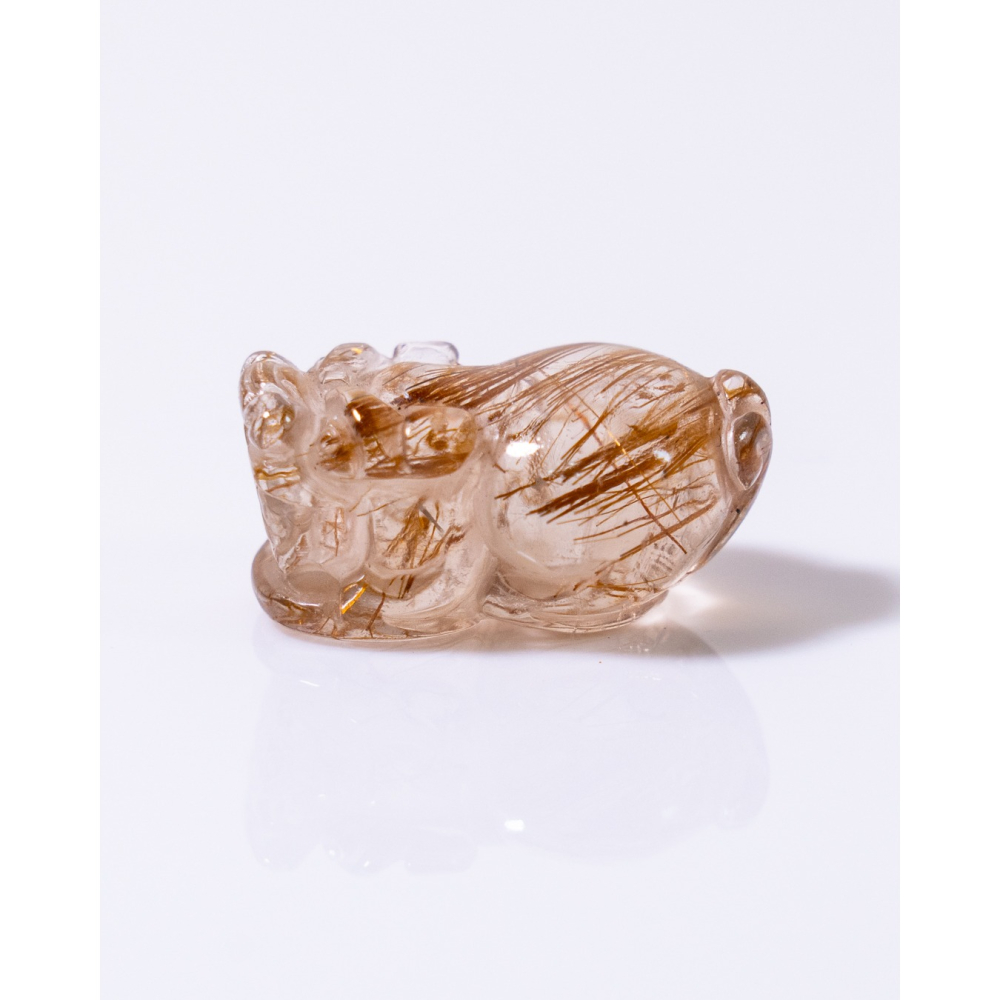 迷你型奢華紅銅鈦晶貔貅-細節圖9