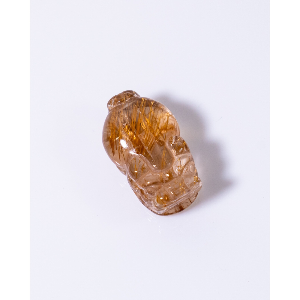 精緻迷你型奢華紅銅鈦晶貔貅-細節圖2