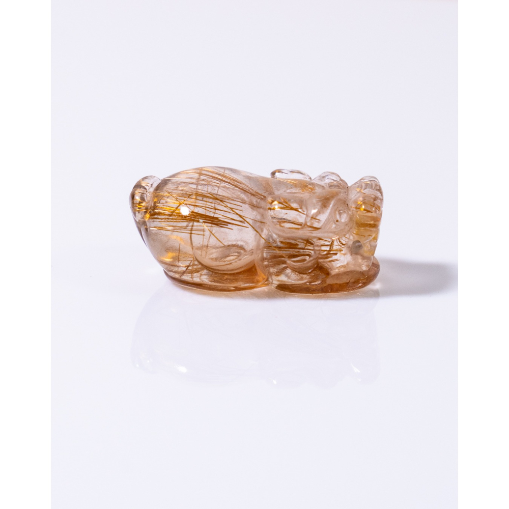 精緻迷你型奢華紅銅鈦晶貔貅-細節圖7