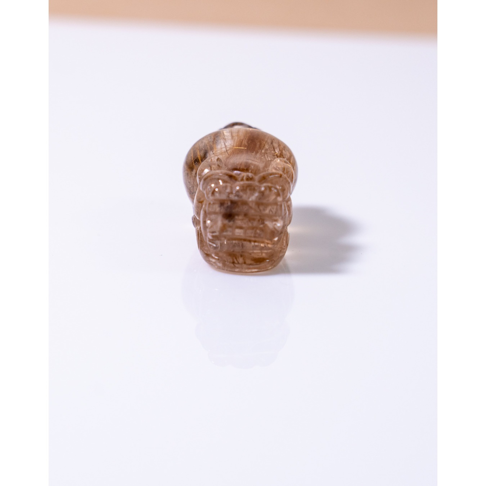 精緻小型奢華紅棕銅鈦晶貔貅-細節圖9