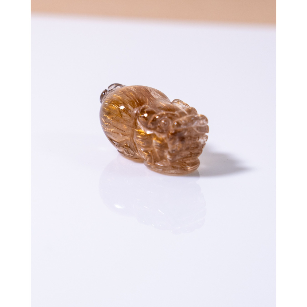 精緻小型奢華紅棕銅鈦晶貔貅-細節圖10