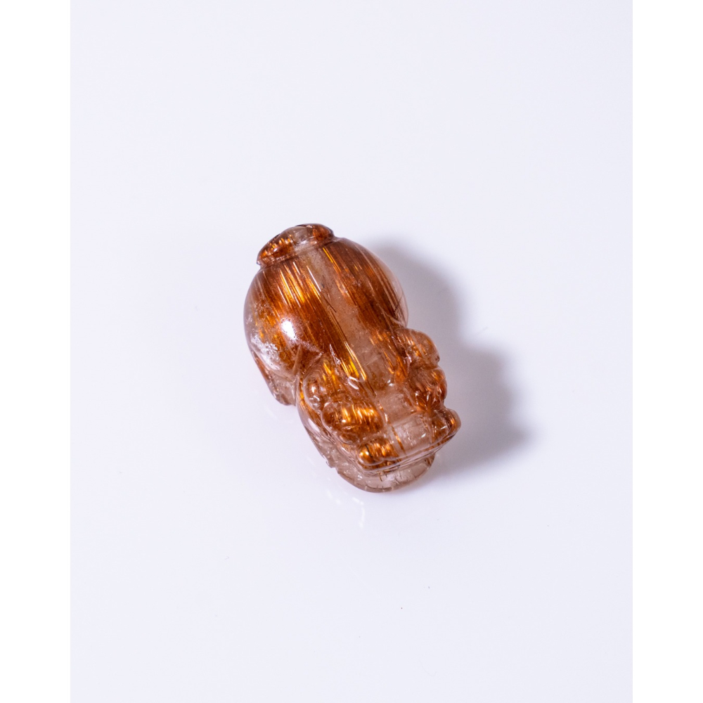 精緻迷你型奢華紅銅鈦晶貔貅-細節圖2