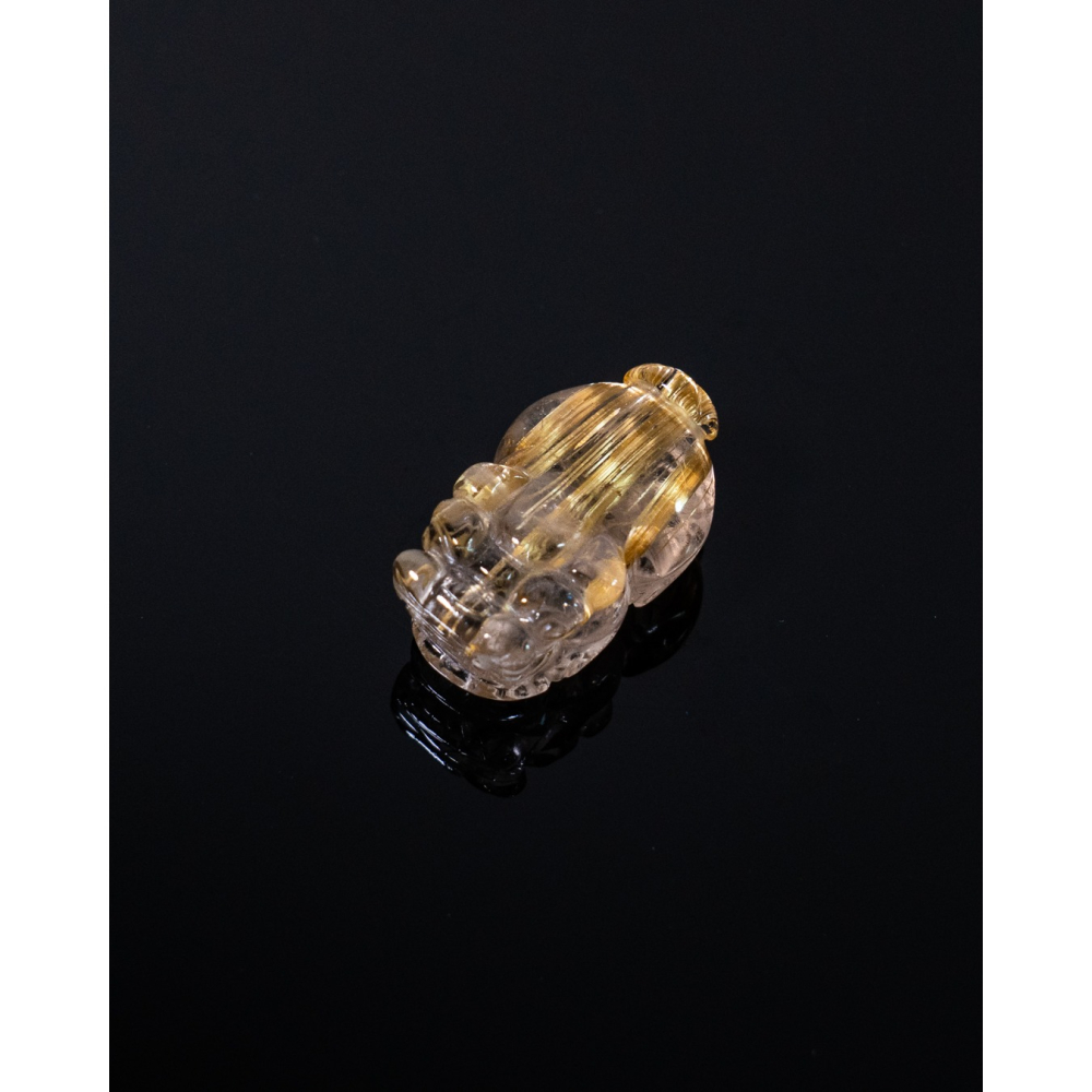 精緻迷你型奢華鈦晶貔貅-細節圖2