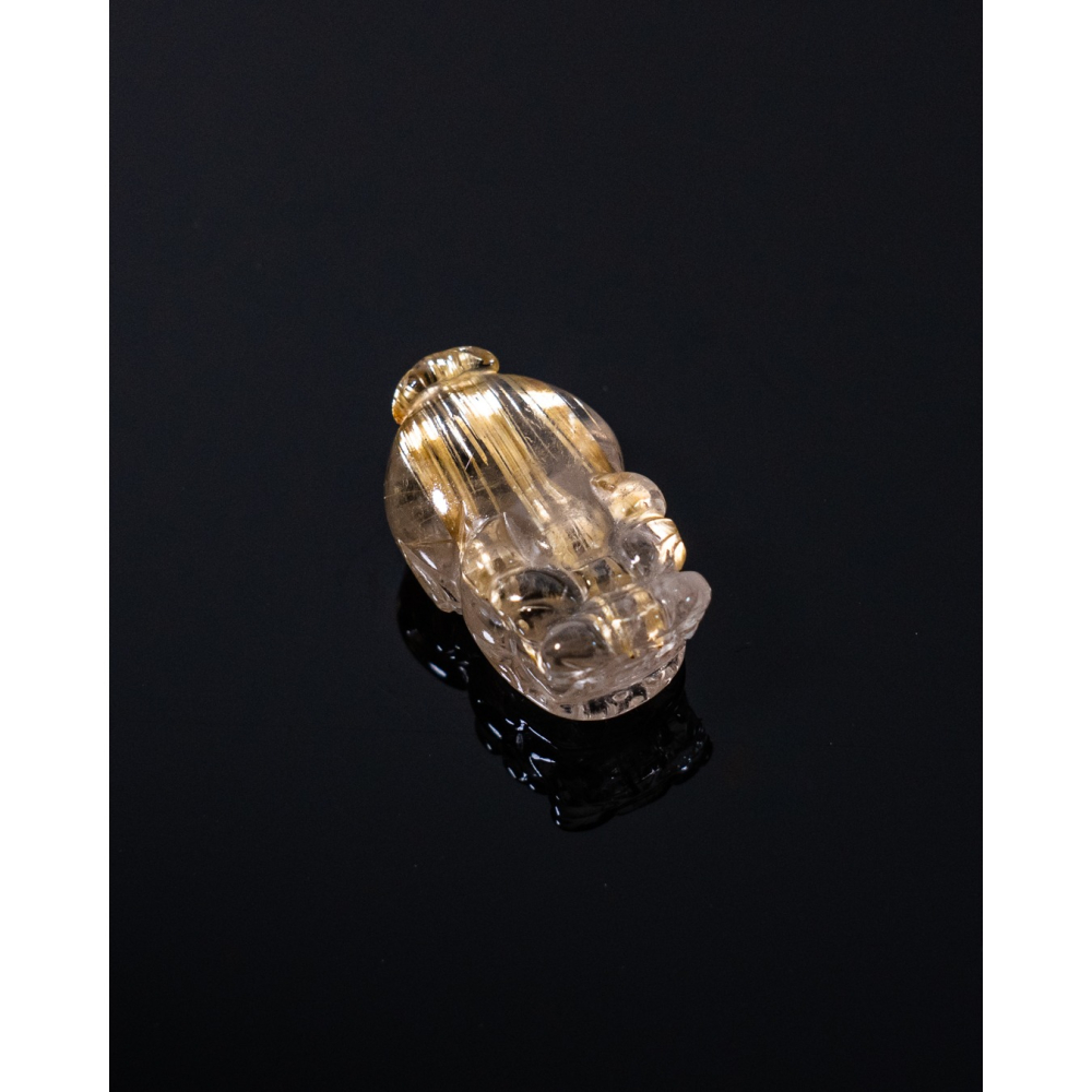 精緻迷你型奢華鈦晶貔貅-細節圖3