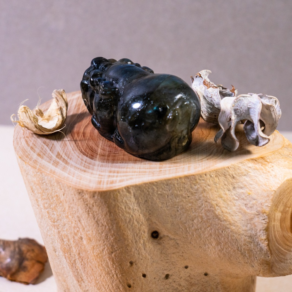 藍光黑拉長貔貅-細節圖6