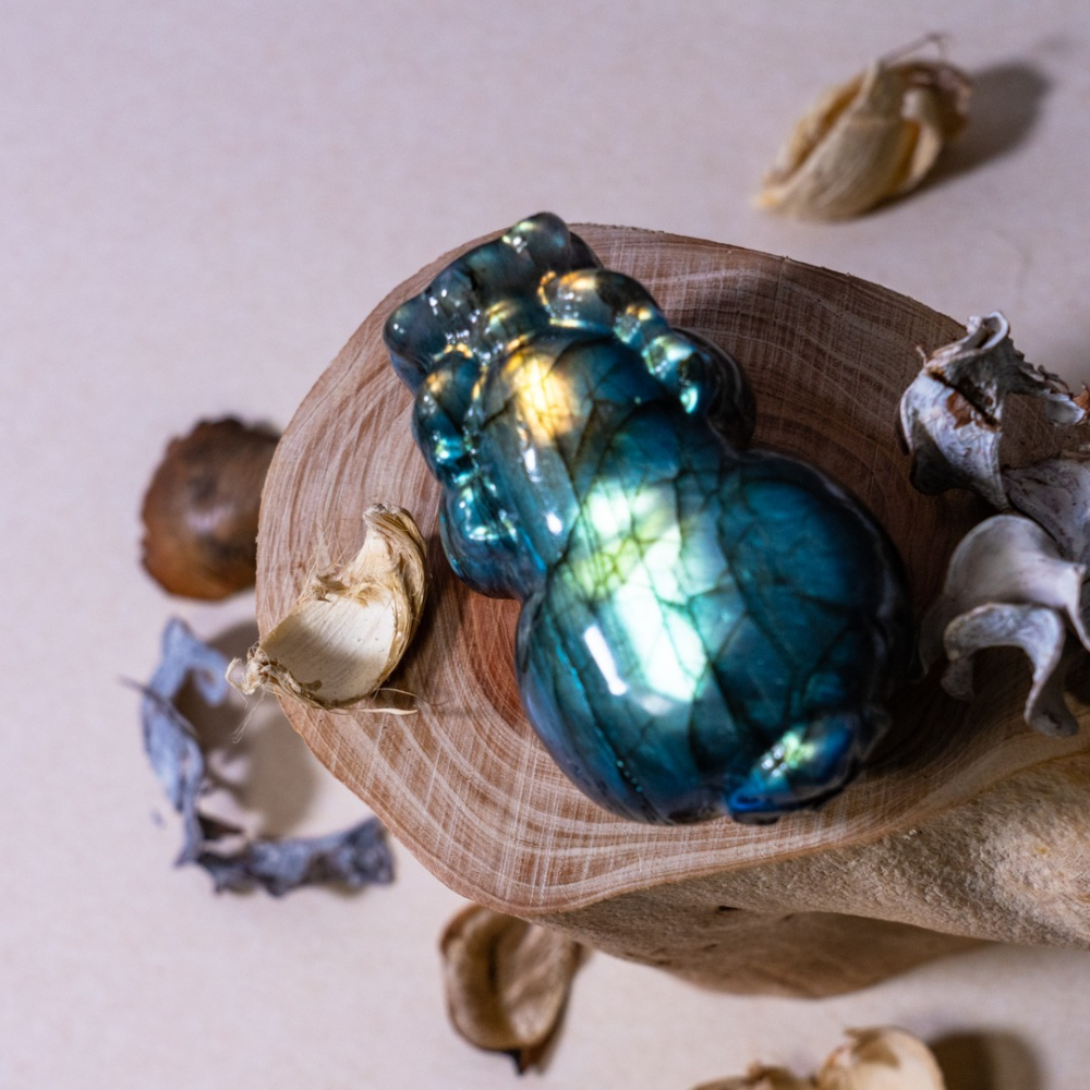 亮彩拉長石貔貅-細節圖2