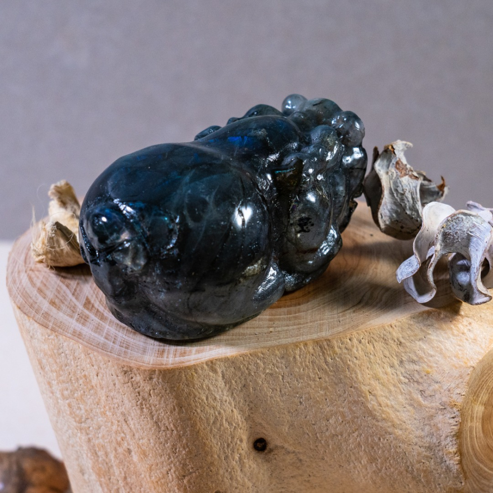 亮彩拉長石貔貅-細節圖5