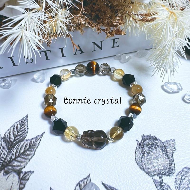 ✨✨ 貔貅款暮光之曜設計手鍊✨✨茶晶貔貅、茶晶、鈦晶、黃水晶、黃虎眼、黑曜石-細節圖2