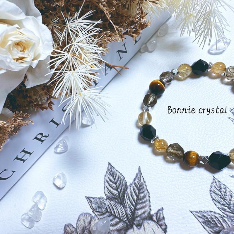 ✨✨ 貔貅款暮光之曜設計手鍊✨✨茶晶貔貅、茶晶、鈦晶、黃水晶、黃虎眼、黑曜石-細節圖5